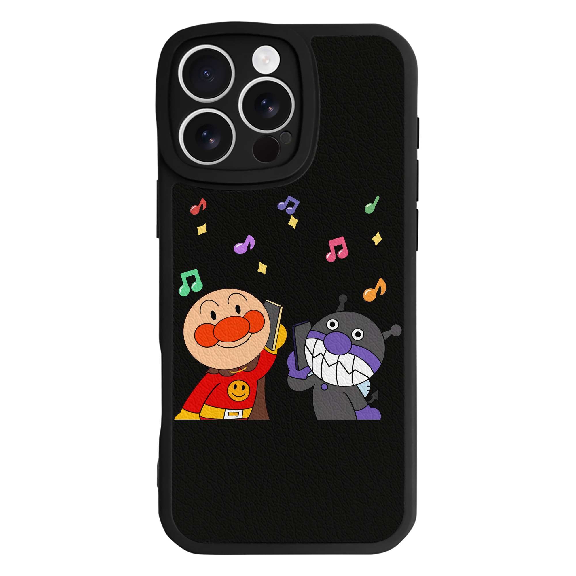（画像用） アンパンマン Anpanman 【iPhone 16シリーズ対応】シリコンスマホケース（レザー調） 材質：シリコン